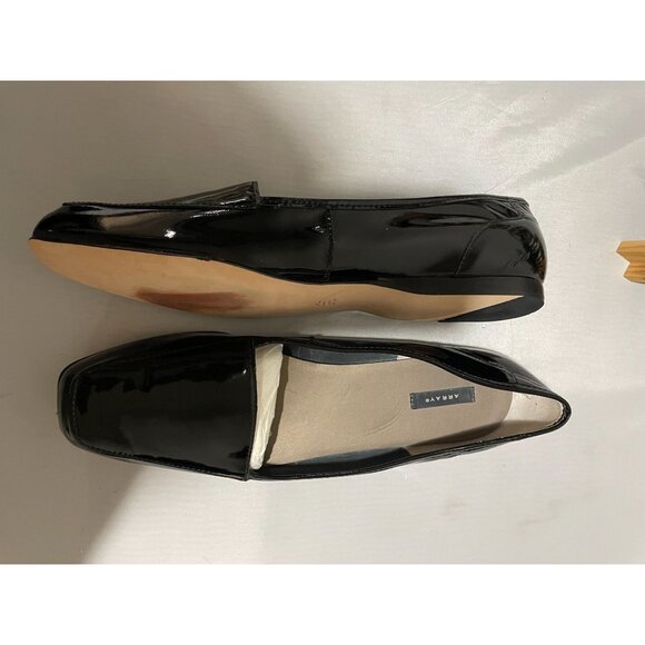 Array Women's Genuine Leather Black Patent Loafers Comfortable Slip-On Size 12M - Picture 12 of 13